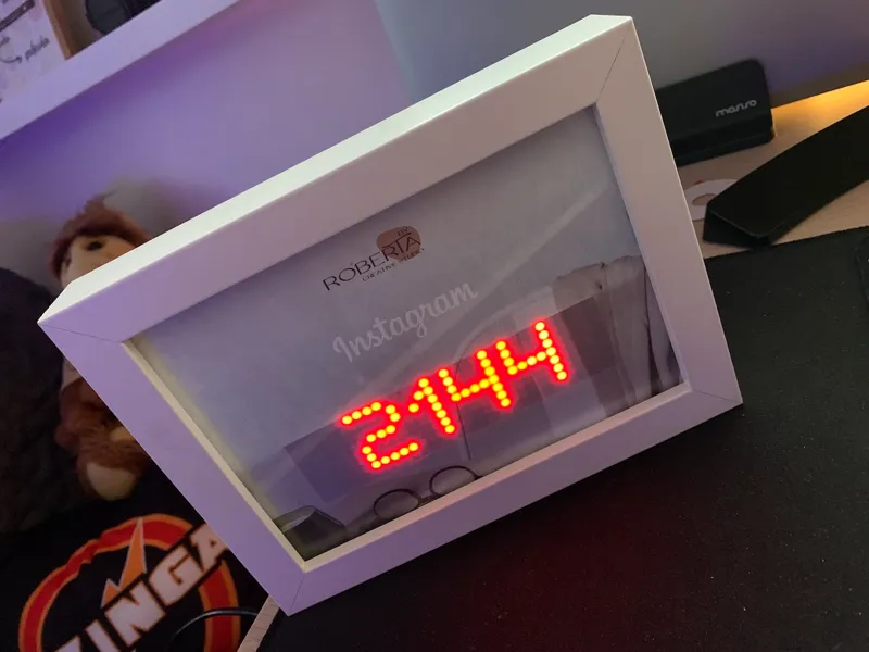 Custom Instagram Followers Frame with MAX7219