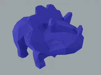 Low Poly Cute Triceratops