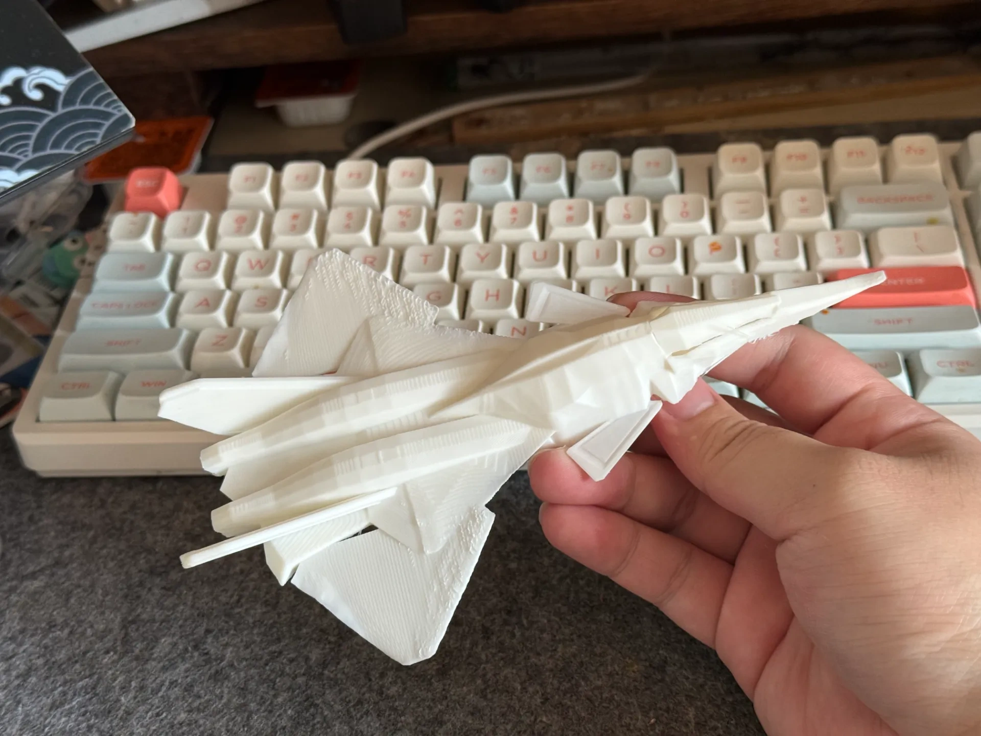 3Dプリント 【南天門計画】宇宙空間戦闘機白帝一体成型 - 無料3Dモデル 
