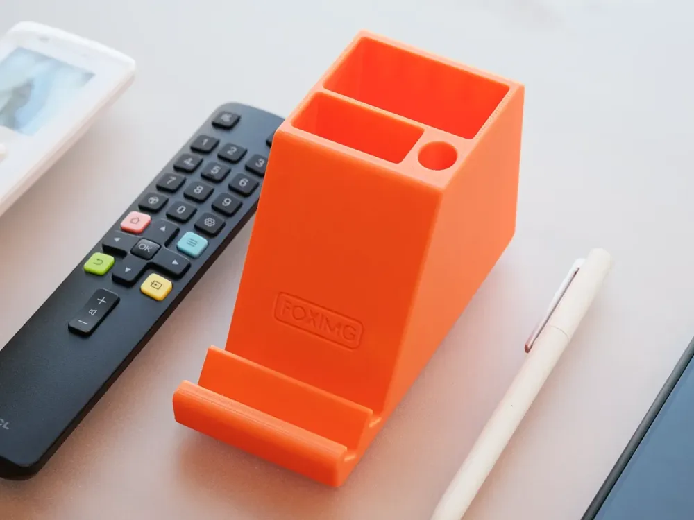 Accessoire Bureau élégant Organisateur Bureau Cuir Synthétique WIYETY - Porte-Télécommandes 5 Poches - Blanc - Rangement Télécommandes, Stylos, Cahiers Porte Telecommande