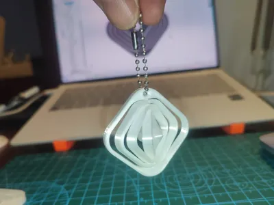 Rotating cube, decompression toy, 16-minute print, print-in-place, no assembly required
