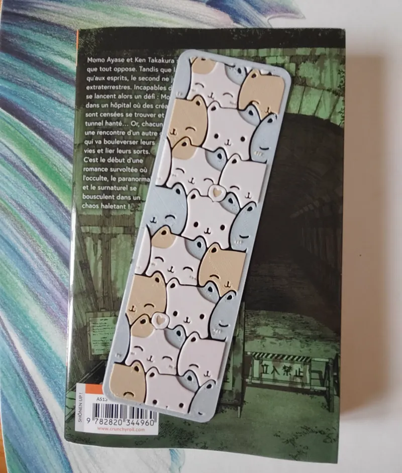 Hueforge Neko Bookmark =＾⋏＾=