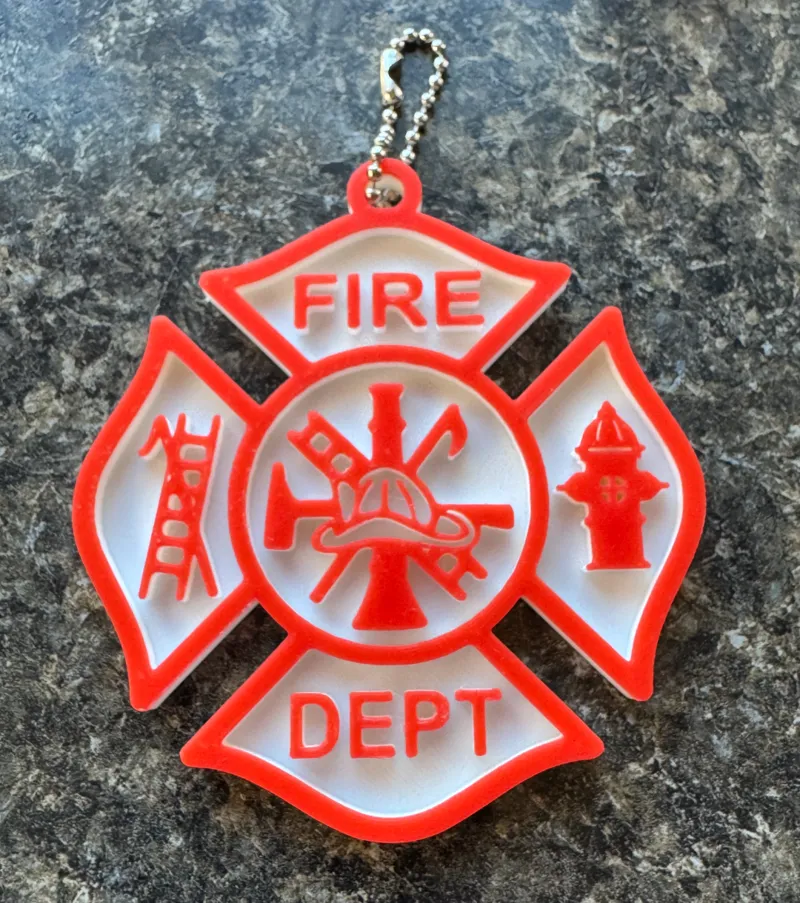 Fire Department Christmas Ornament / Keychain