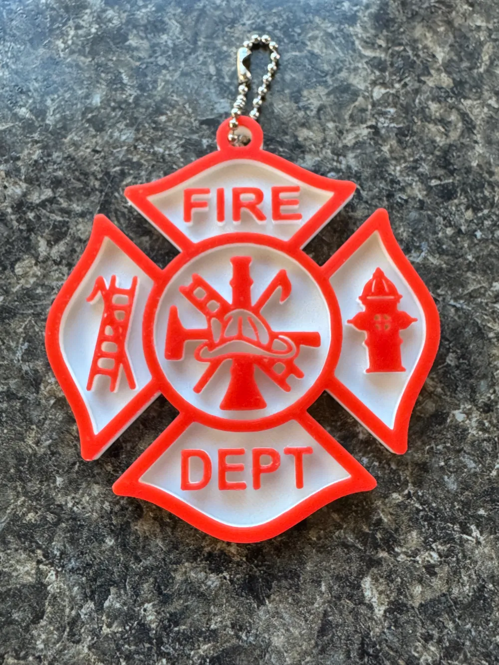 Fire Department Christmas Ornament / Keychain - Free 3D Print Model ...