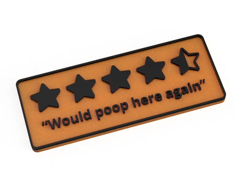 “Would poop here again” 4.5 Stars