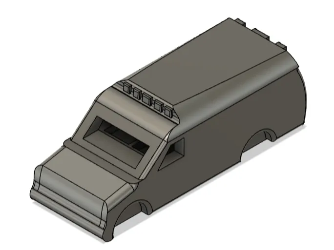 Low Poly Model Ambulance (no wheels)