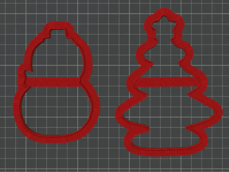 Snowman and Holiday Tree Cookie Cutters