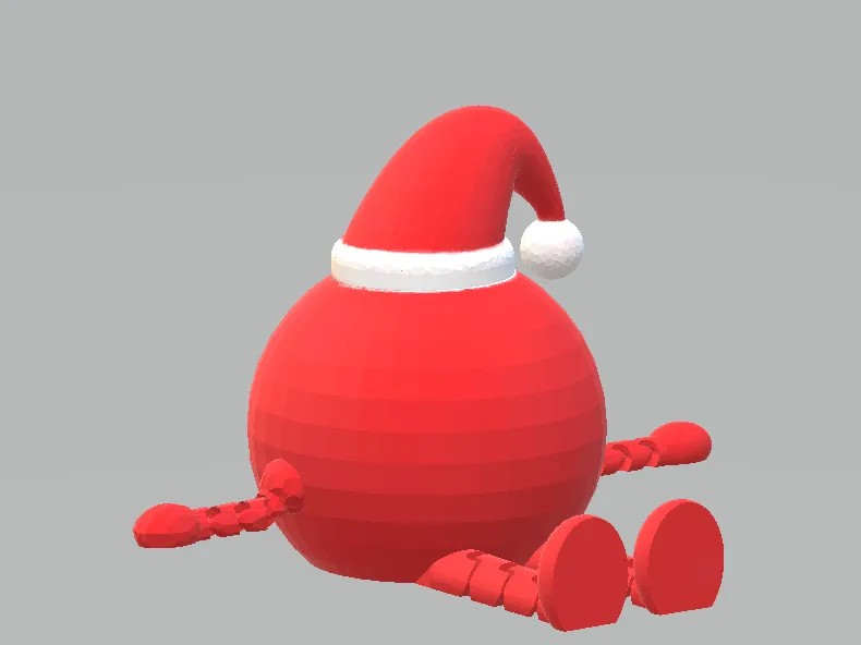 Articulated Christmas Bauble with santa hat 