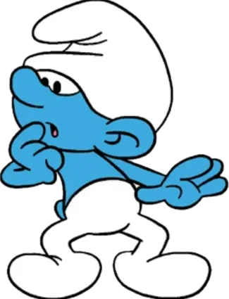 Smurf cake topper