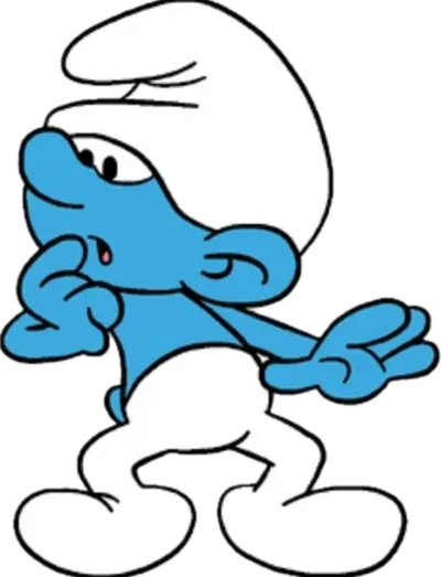 Smurf cake topper