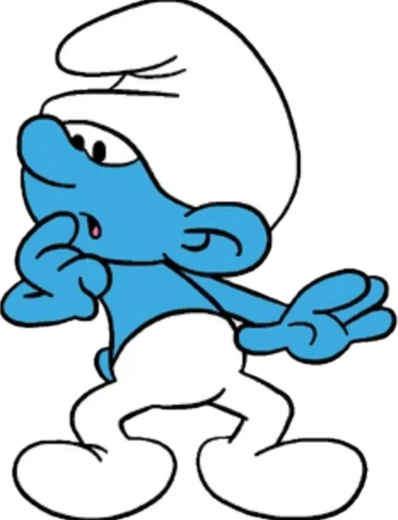 Smurf cake topper