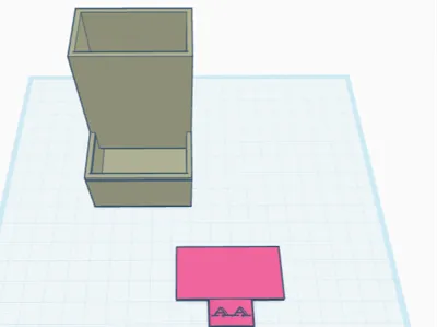 Battery holder with door
