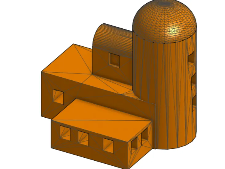 Low poly old castle