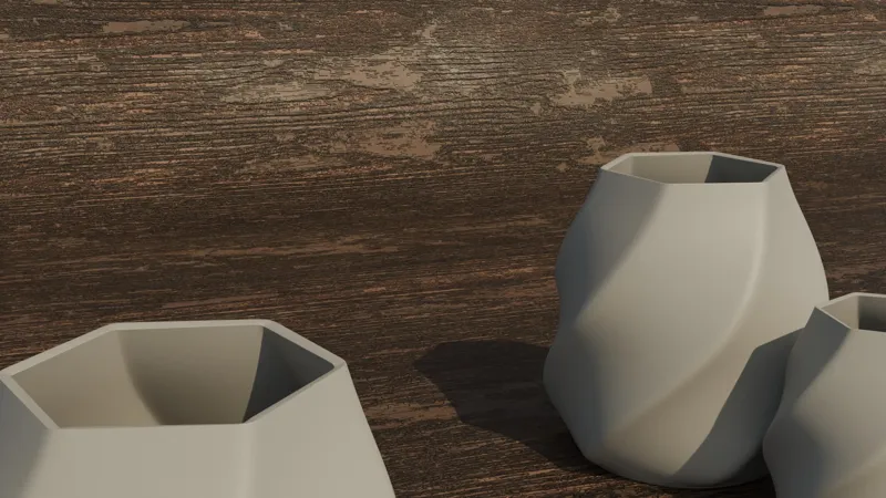 Minimalist Hexagonal Twist Vase
