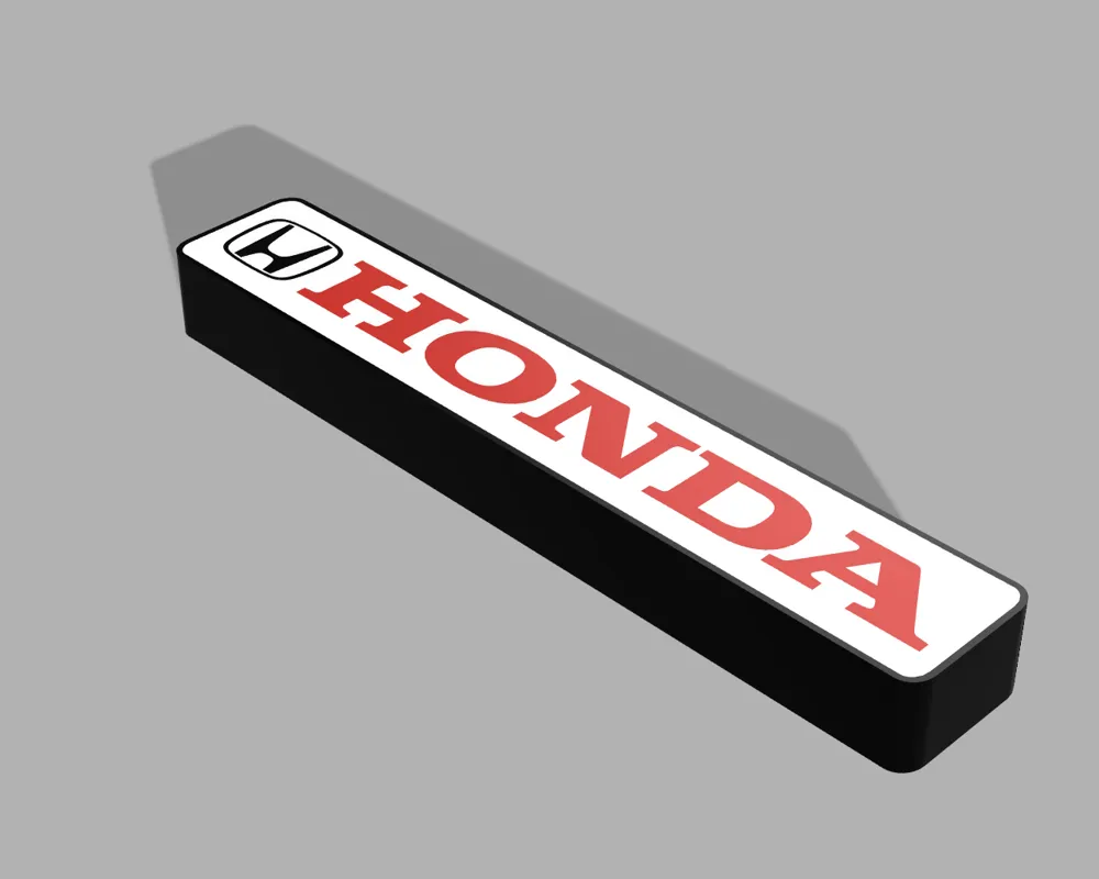Honda LED Lightbox Sign by Fast3DMakerWorld: Download Free 3D Models