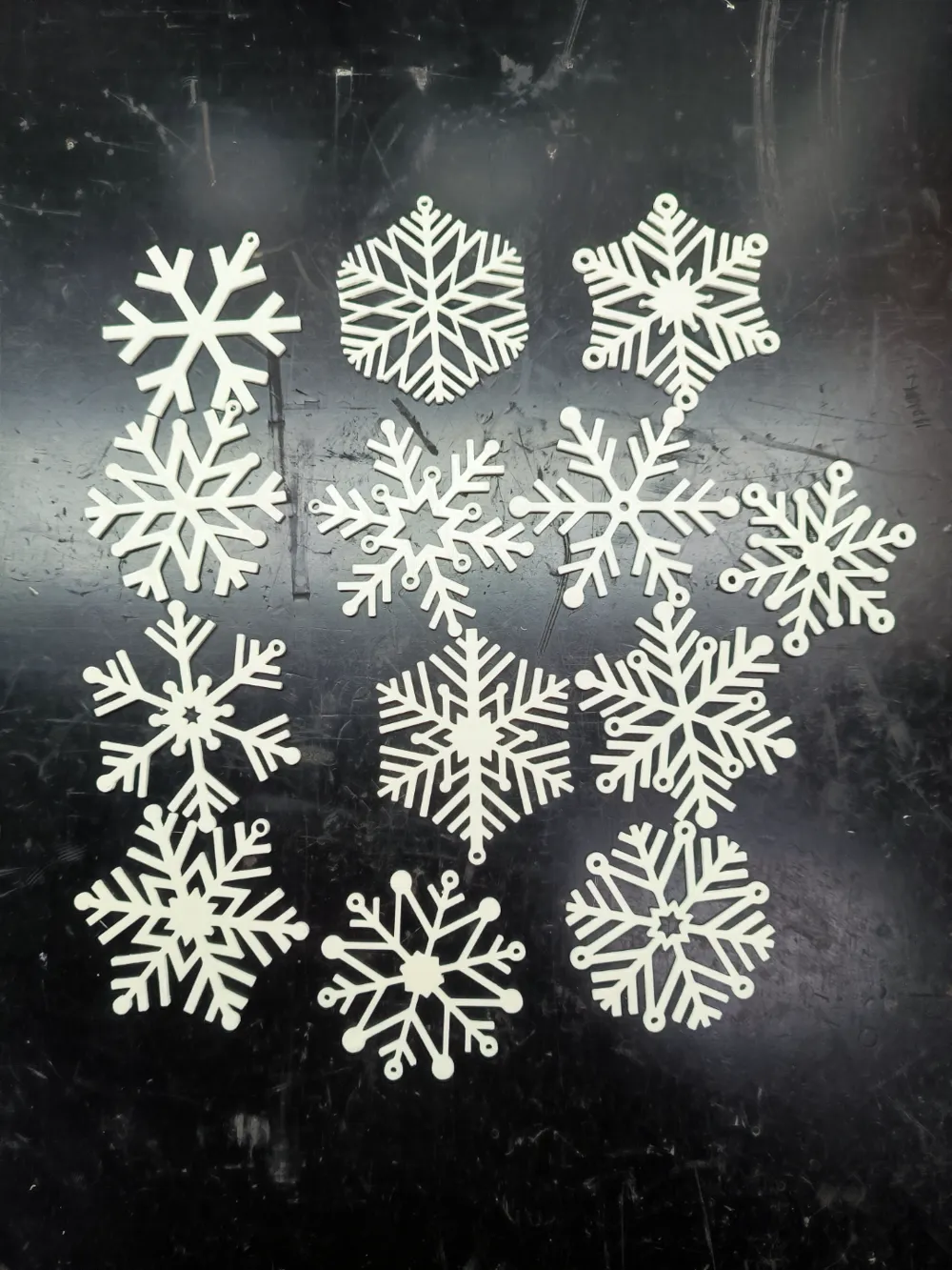 13 variants of snowflakes by ms3dprint MakerWorld: Download Free 3D Models