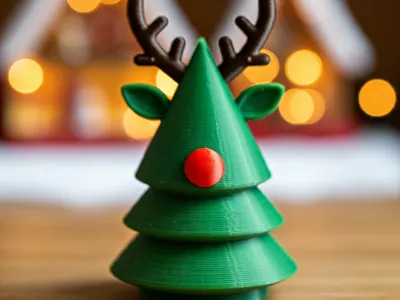 Cute reindeer Christmas tree 