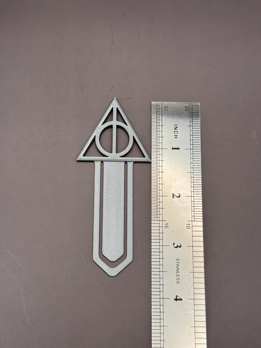 Harry Potter Bookmark - Sign of the Deathly Hallow - Free 3D Print ...
