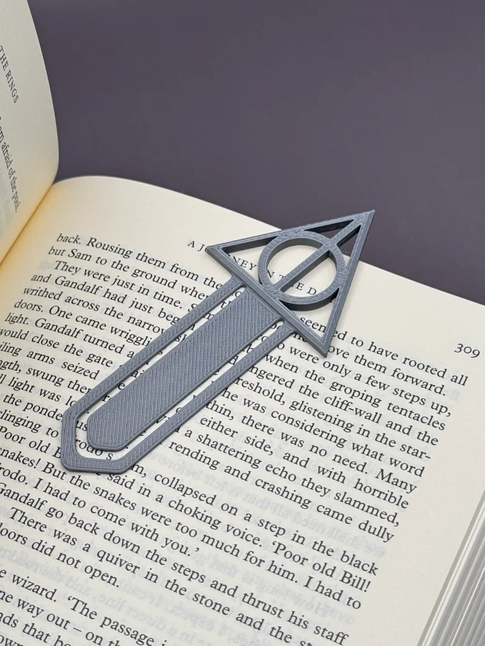 Harry Potter Bookmark - Sign of the Deathly Hallow - Free 3D Print ...