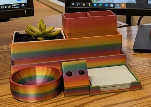 Desktop organizer with planter 