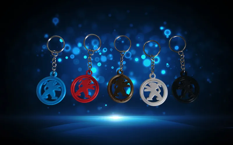Porte-clés Peugeot rotatif