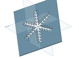 Spray snow stencil snowflake