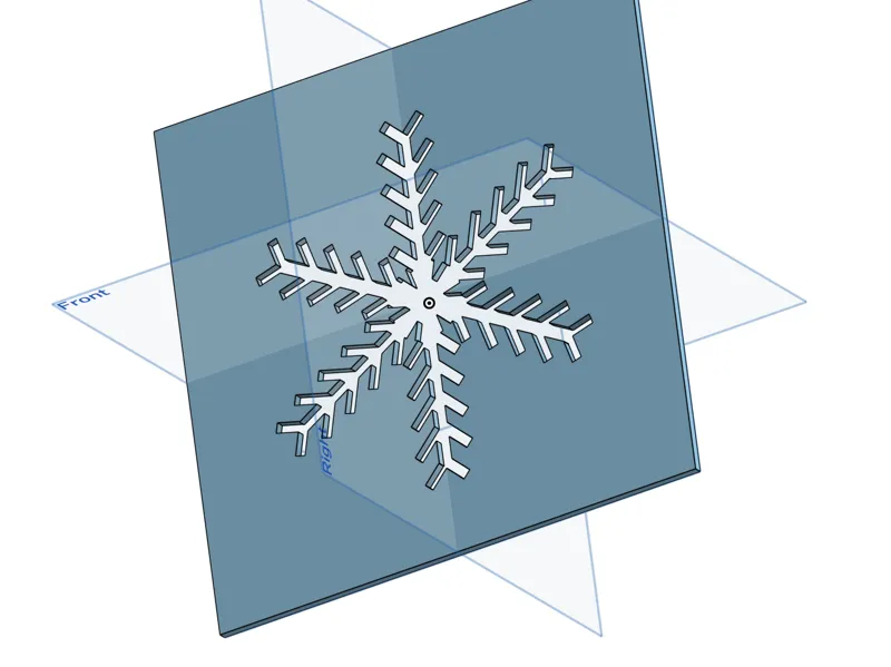 Spray snow stencil snowflake