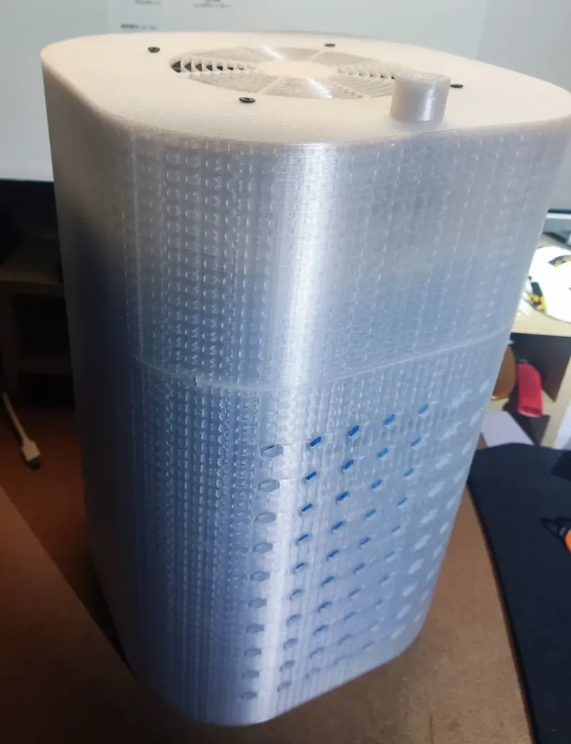 空气净化器（使用小米滤芯，typec供电，12cm风扇可调速，总成本50元左右）