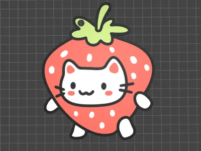 strawberry keychain
