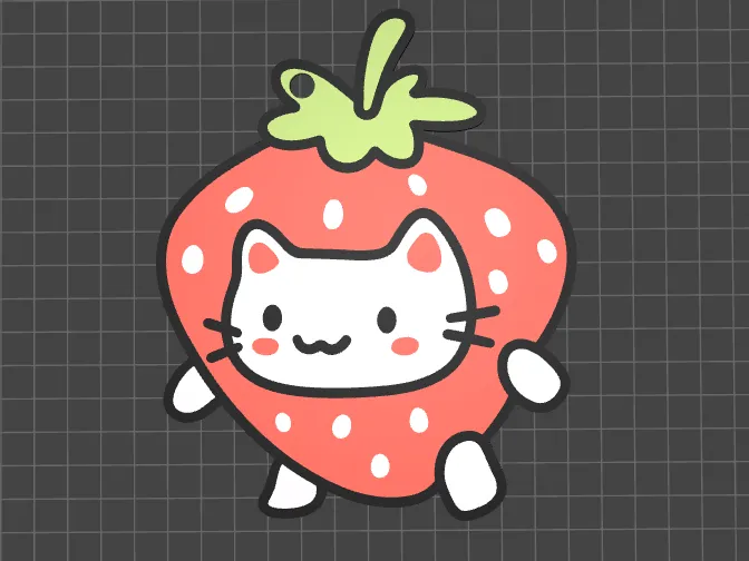 strawberry keychain