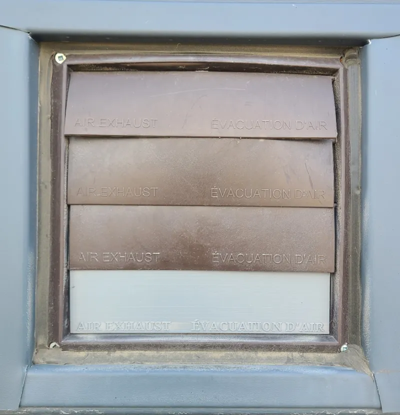HVAC home air exhast louver. 