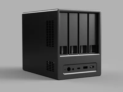 【Open-source】Zhongbai N100 Pro II Dual-Port Host Modified into Four-Bay NAS Chassis