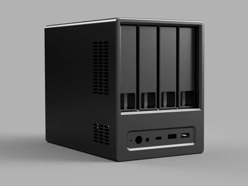 【已开源】中柏N100 Pro II 双网口主机改四盘位NAS机箱