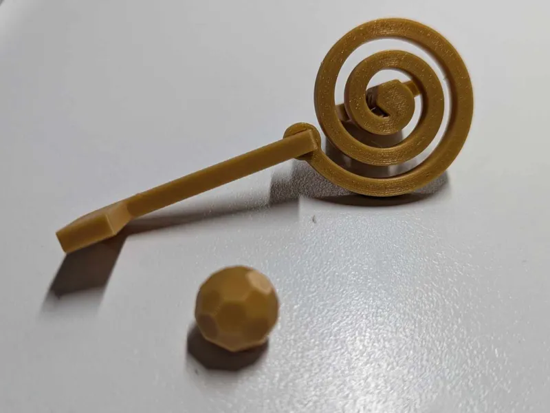 Handheld Tabletop Mini Golf Spring Mechanism