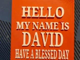 CHURCH NAME TAG
