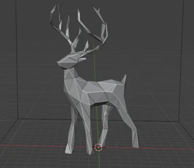 Christmas Reindeer low poly