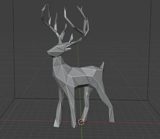 Christmas Reindeer low poly