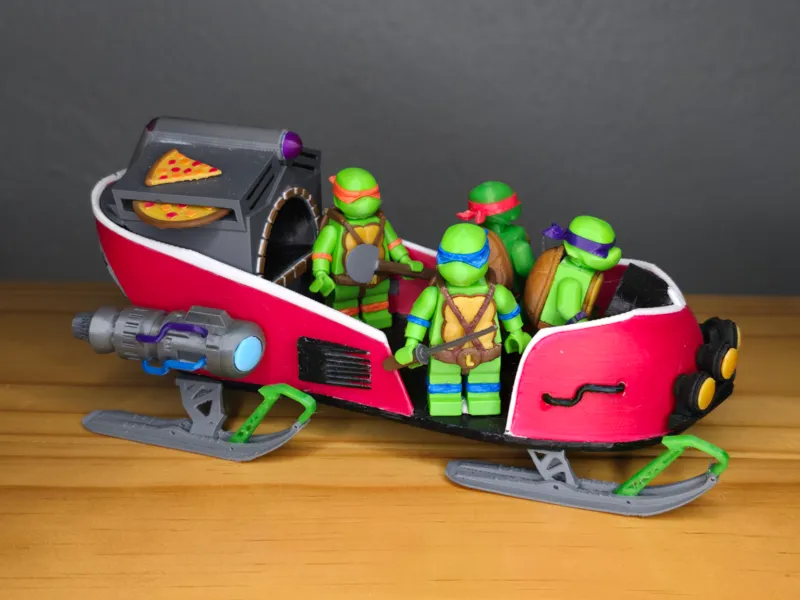 Teenage Mutant Ninja Turtles Christmas Pizza Sled