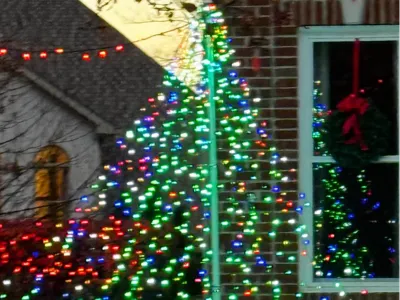 Christmas Tree light Flag Pole
