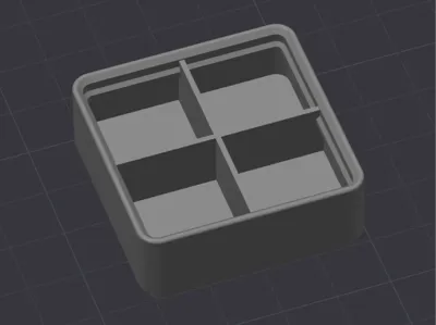 Gridfinity 1x1x2H Divided 2&4 Compartment Bins
