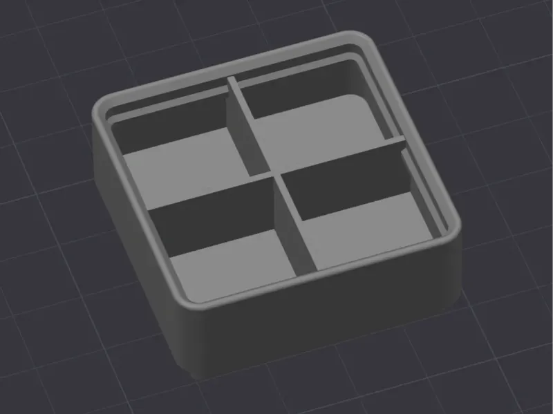 Gridfinity Bins 1*1*H2_Divided 2&4 二分和四分的单元