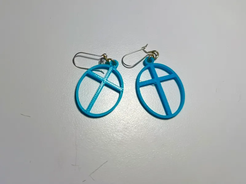 Simple Cross Earring