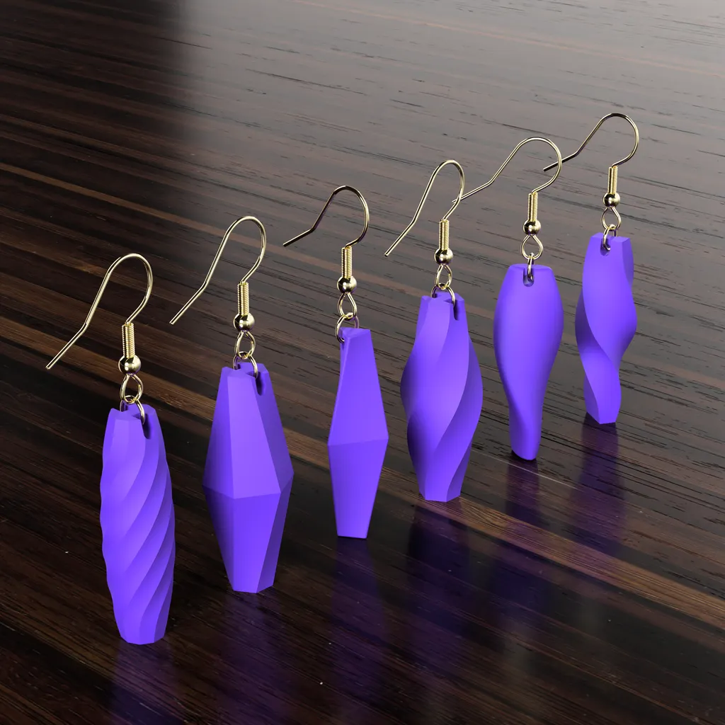 Spiral-shaped earrings view 3