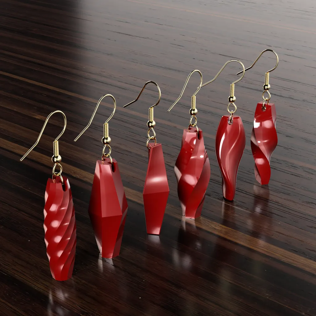 Spiral-shaped earrings view 4
