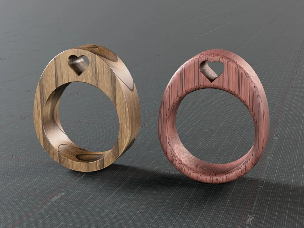 Heart love ring - Free 3D Print Model - MakerWorld