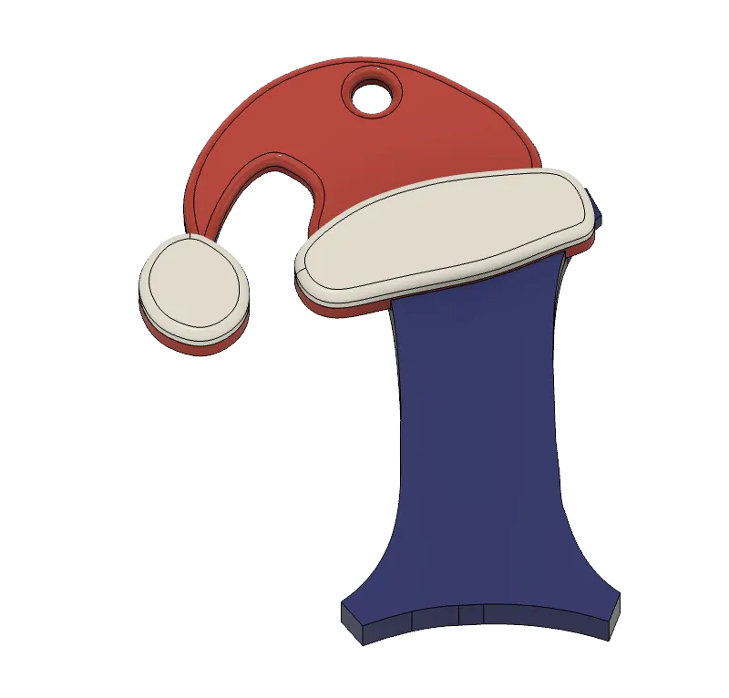 Santa Cap Alphabet keyring
