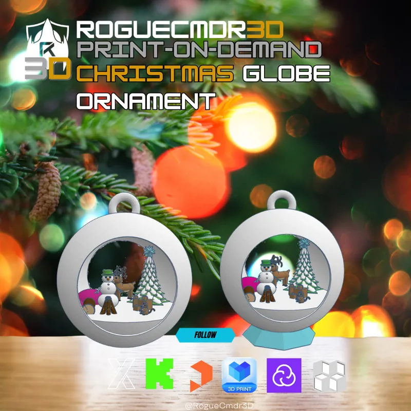 Christmas Scene Ornament & Tea Candle