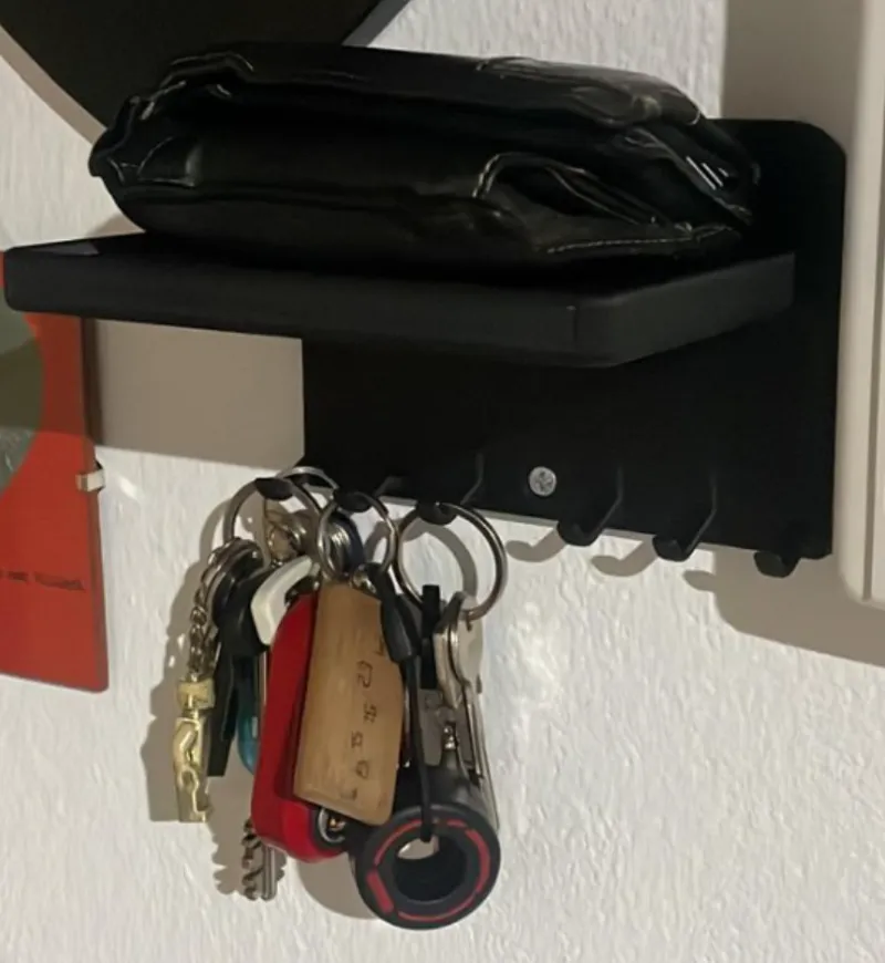 Porta chiavi da muro con mensola