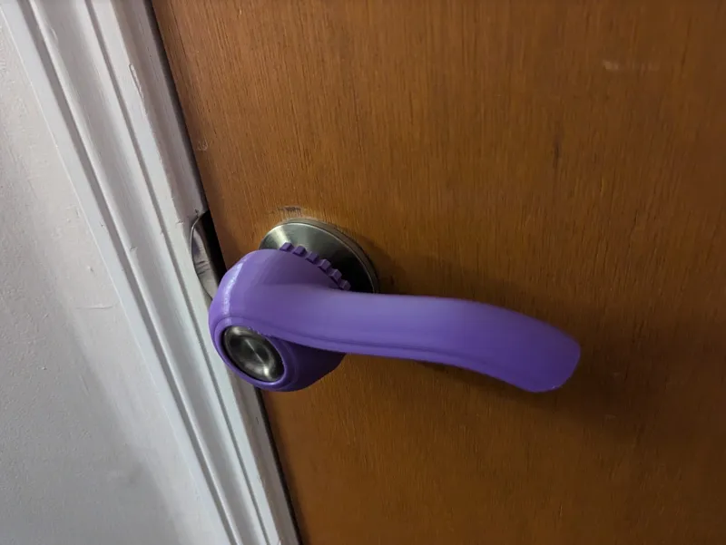 Door knob to handle adapter
