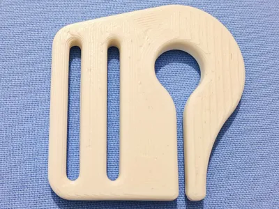 32 mm belt buckle with hook for fixed loop belt
